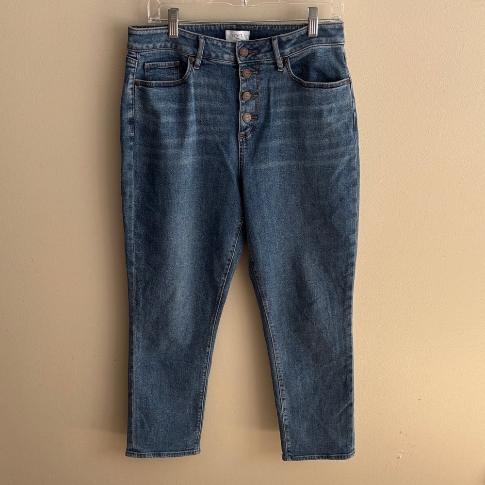 LOFT curvy high rise straight jeans size 10